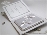 hardcover book as a wedding rings pad