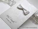 Wedding Thank You Card - White and Silver Charm