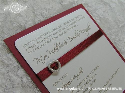 bordo crvena pozivnica za vjencanje
