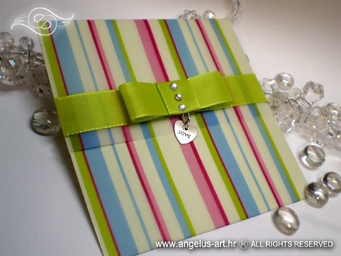 colorful elegant greeting card whith pendant