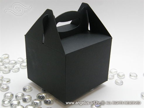 crna elegantna kutija za pakiranje kolača