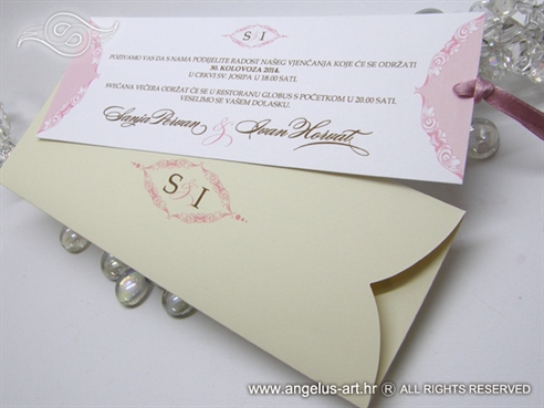 bookmark wedding invitation