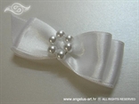 kitica za vjenčanje bijela mašna s bijelim perlama