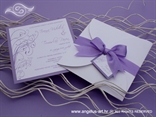 lila pozivnica za vjencanje u omotnici na rasklapanje