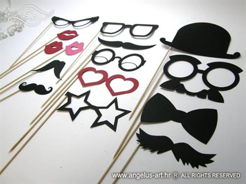 mustache photo booth props