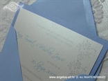 plavo siva pozivnica u plavoj kuverti
