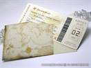 pozivnica avionska karta sa omotnicom