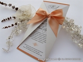 Wedding invitation - Lovely Peach Letter