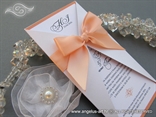 lovely peach wedding invitation