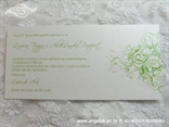pozivnica za vjenčanje sa zelenom grafikom