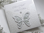 Pozivnica za vjenčanje - White Butterfly Charm