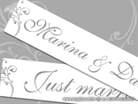 just married licenece plate