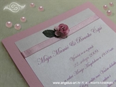 Invitation for baptism - Pink Rose Fairy Tale