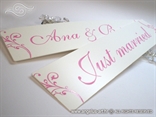 roze tablice za vjencanje s imenima