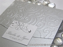 Wedding invitation - Classic Silver