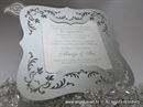 Pozivnica za vjenčanje - Silver Frame Shape - L