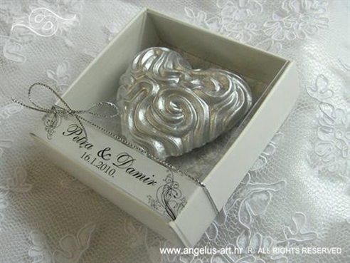 silver heart wedding gift