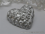 silver heart magnet