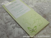 Pozivnica za vjenčanje Destiny Green Butterfly