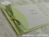 Pozivnica za vjenčanje Vintage Satin Green