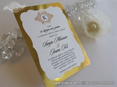 Wedding invitation - Vintage Gold Line