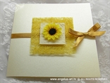 žuta pozivnica za vjenčanje sa suncokretom